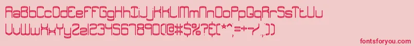 フォントEnthuse – ピンクの背景に赤い文字
