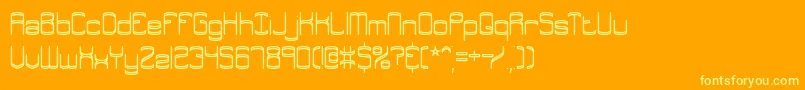Enthuse-Schriftart – Gelbe Schriften auf orangefarbenem Hintergrund
