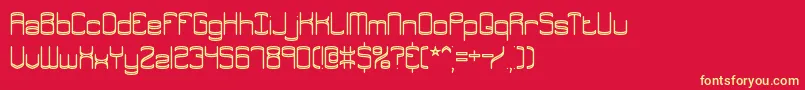 Enthuse-fontti – keltaiset fontit punaisella taustalla
