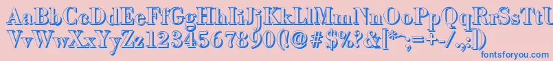 BodonishadowMediumRegular Font – Blue Fonts on Pink Background
