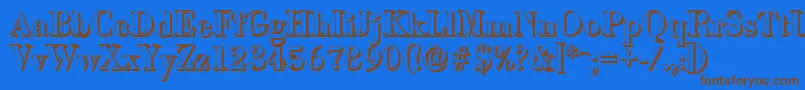 BodonishadowMediumRegular Font – Brown Fonts on Blue Background