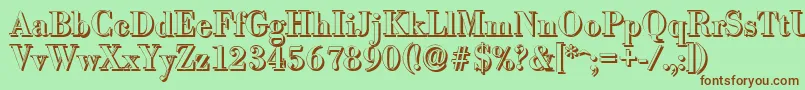BodonishadowMediumRegular Font – Brown Fonts on Green Background