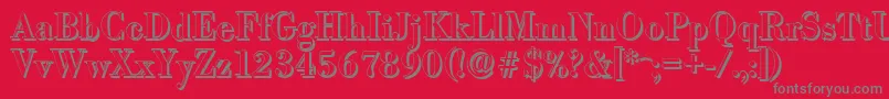 BodonishadowMediumRegular Font – Gray Fonts on Red Background