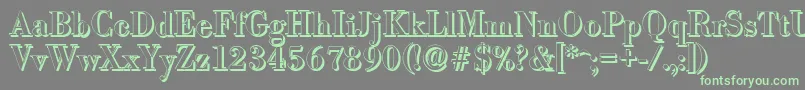 BodonishadowMediumRegular Font – Green Fonts on Gray Background