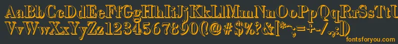 Шрифт BodonishadowMediumRegular – оранжевые шрифты на чёрном фоне