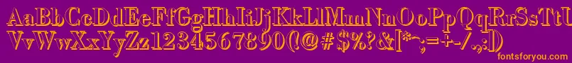 BodonishadowMediumRegular Font – Orange Fonts on Purple Background