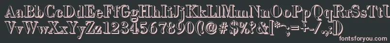 BodonishadowMediumRegular Font – Pink Fonts on Black Background