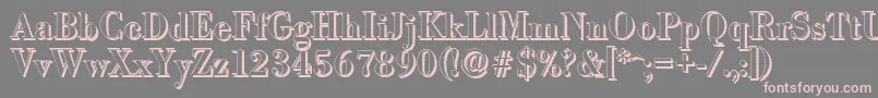 BodonishadowMediumRegular Font – Pink Fonts on Gray Background