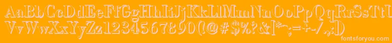 BodonishadowMediumRegular Font – Pink Fonts on Orange Background