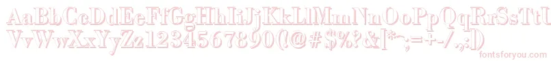 BodonishadowMediumRegular Font – Pink Fonts on White Background