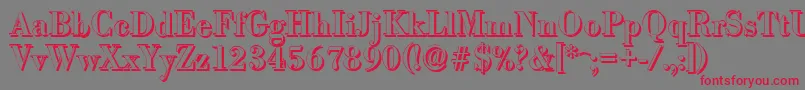 BodonishadowMediumRegular Font – Red Fonts on Gray Background