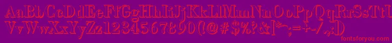 BodonishadowMediumRegular Font – Red Fonts on Purple Background