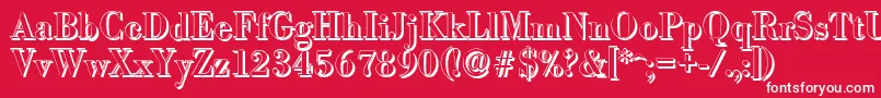 BodonishadowMediumRegular Font – White Fonts on Red Background