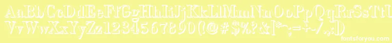 BodonishadowMediumRegular Font – White Fonts on Yellow Background
