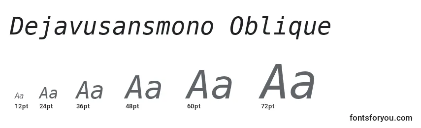 Dejavusansmono Oblique Font Sizes