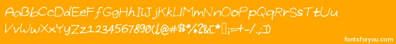 GrundlegendeByCindyyo Font – White Fonts on Orange Background
