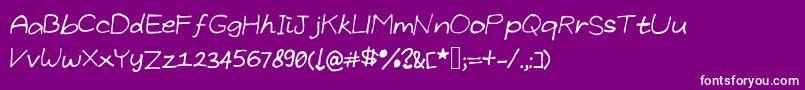 GrundlegendeByCindyyo Font – White Fonts on Purple Background