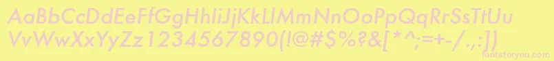 FuturisttItalic Font – Pink Fonts on Yellow Background