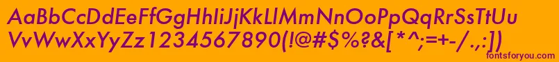 FuturisttItalic Font – Purple Fonts on Orange Background