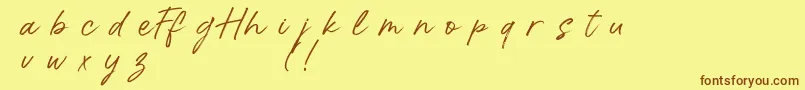 HalloffunDemo Font – Brown Fonts on Yellow Background
