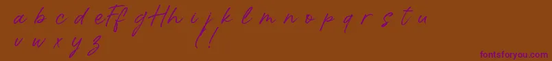 HalloffunDemo Font – Purple Fonts on Brown Background