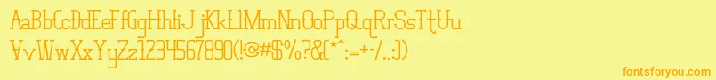 VloderstoneBold4 Font – Orange Fonts on Yellow Background