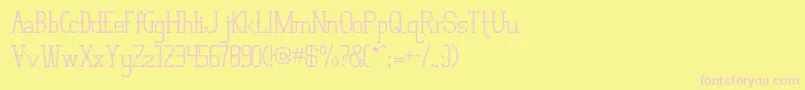 VloderstoneBold4 Font – Pink Fonts on Yellow Background