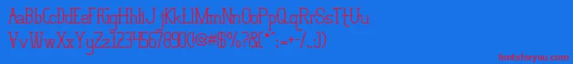 VloderstoneBold4-Schriftart – Rote Schriften auf blauem Hintergrund