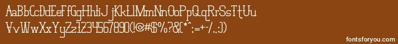 VloderstoneBold4 Font – White Fonts on Brown Background