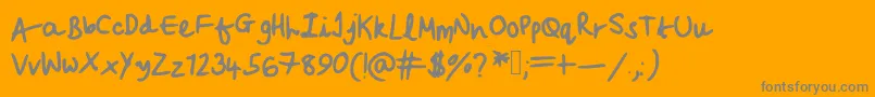 Beccasfont Font – Gray Fonts on Orange Background