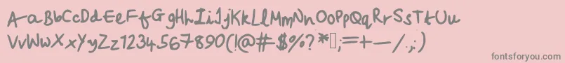 Beccasfont Font – Gray Fonts on Pink Background