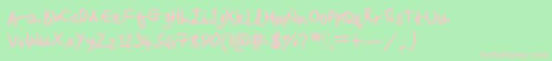 Beccasfont Font – Pink Fonts on Green Background
