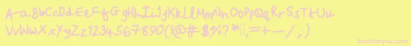 Beccasfont Font – Pink Fonts on Yellow Background