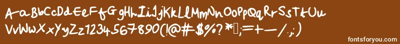 Beccasfont Font – White Fonts on Brown Background