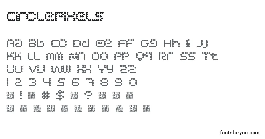Шрифт Circlepixels – алфавит, цифры, специальные символы