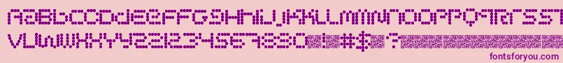 Circlepixels Font – Purple Fonts on Pink Background