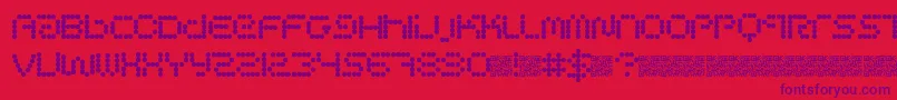 Circlepixels Font – Purple Fonts on Red Background