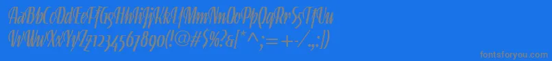 LinotypegneisenauetteLigalt Font – Gray Fonts on Blue Background