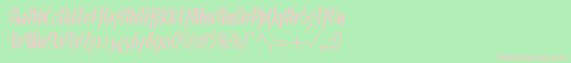 LinotypegneisenauetteLigalt Font – Pink Fonts on Green Background