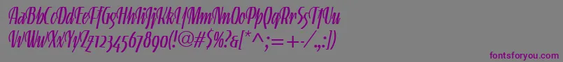 LinotypegneisenauetteLigalt Font – Purple Fonts on Gray Background