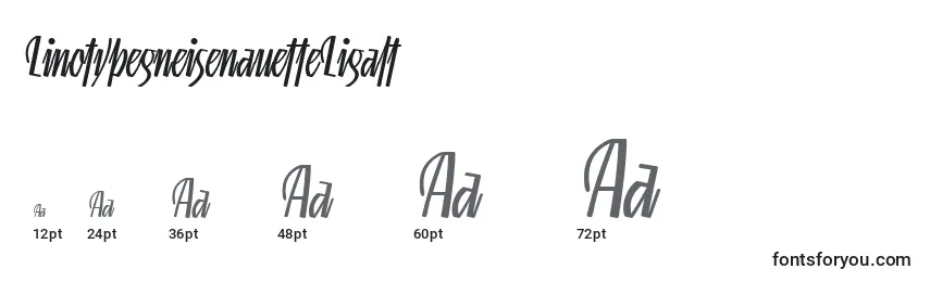 LinotypegneisenauetteLigalt Font Sizes