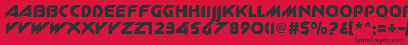 Newzelekc Font – Black Fonts on Red Background