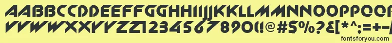 Newzelekc Font – Black Fonts on Yellow Background