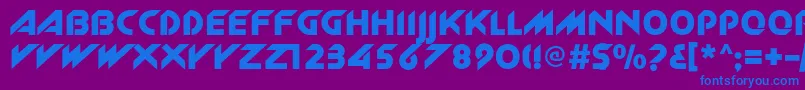 Newzelekc Font – Blue Fonts on Purple Background