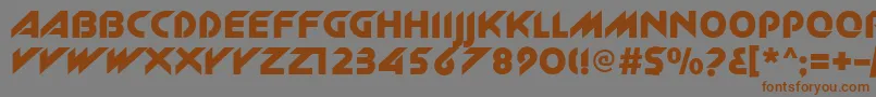 Шрифт Newzelekc – коричневые шрифты на сером фоне