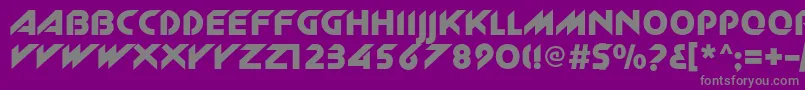 Newzelekc-Schriftart – Graue Schriften auf violettem Hintergrund