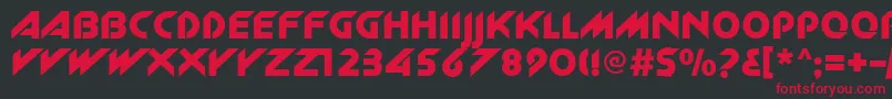 Newzelekc Font – Red Fonts on Black Background