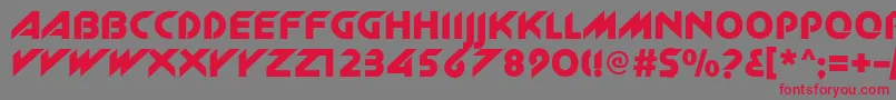 Newzelekc Font – Red Fonts on Gray Background