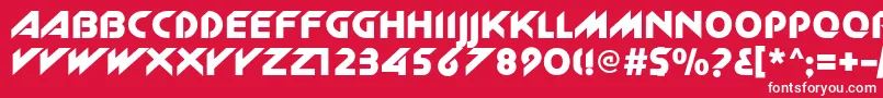 Newzelekc Font – White Fonts on Red Background