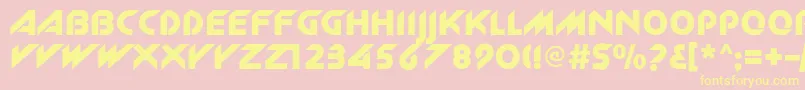 Newzelekc Font – Yellow Fonts on Pink Background